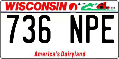 WI license plate 736NPE