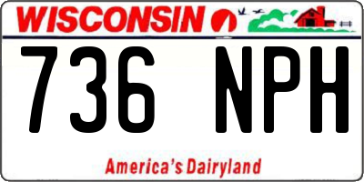 WI license plate 736NPH