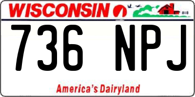 WI license plate 736NPJ
