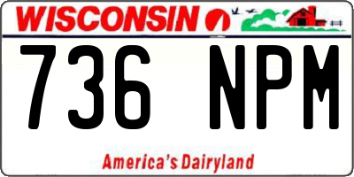 WI license plate 736NPM