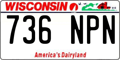 WI license plate 736NPN