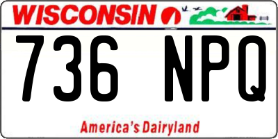 WI license plate 736NPQ
