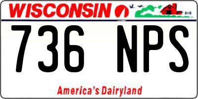 WI license plate 736NPS