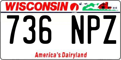 WI license plate 736NPZ