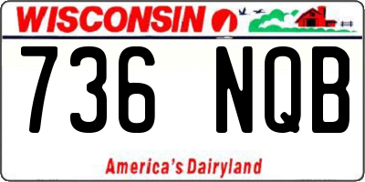 WI license plate 736NQB