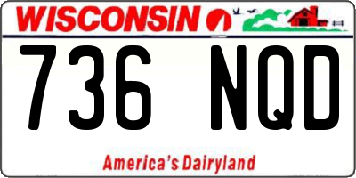 WI license plate 736NQD