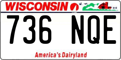 WI license plate 736NQE
