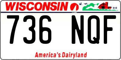 WI license plate 736NQF