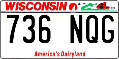 WI license plate 736NQG