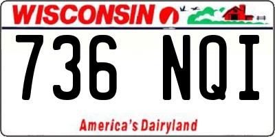 WI license plate 736NQI