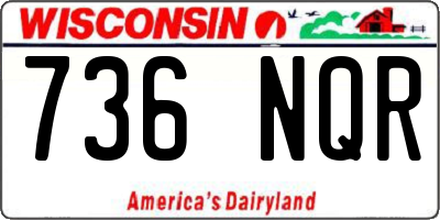 WI license plate 736NQR