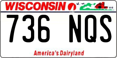 WI license plate 736NQS