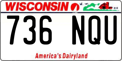 WI license plate 736NQU