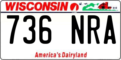 WI license plate 736NRA