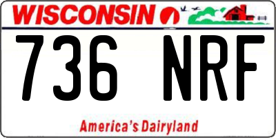 WI license plate 736NRF