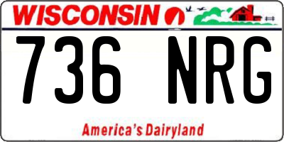 WI license plate 736NRG