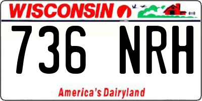 WI license plate 736NRH