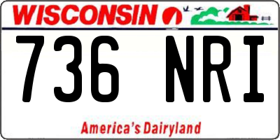 WI license plate 736NRI