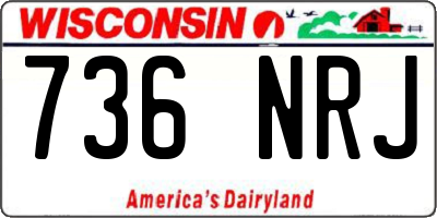 WI license plate 736NRJ