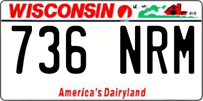 WI license plate 736NRM