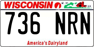 WI license plate 736NRN