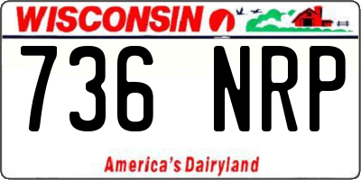 WI license plate 736NRP