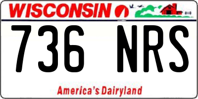 WI license plate 736NRS