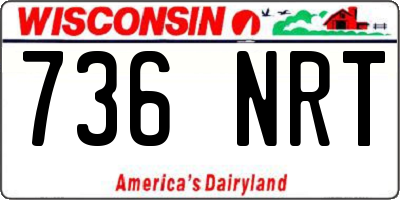 WI license plate 736NRT