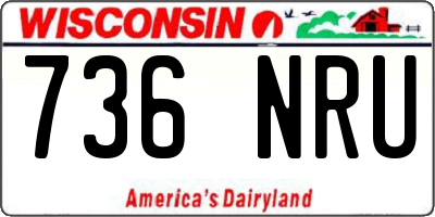 WI license plate 736NRU