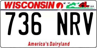 WI license plate 736NRV