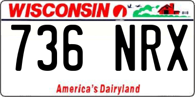 WI license plate 736NRX