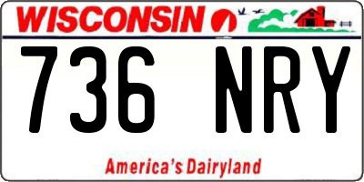 WI license plate 736NRY