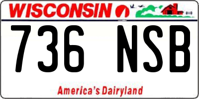WI license plate 736NSB