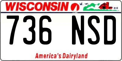 WI license plate 736NSD