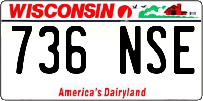 WI license plate 736NSE