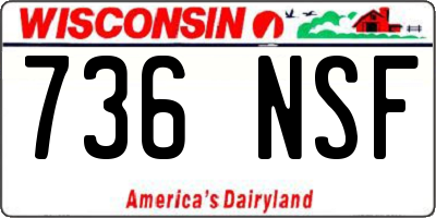 WI license plate 736NSF