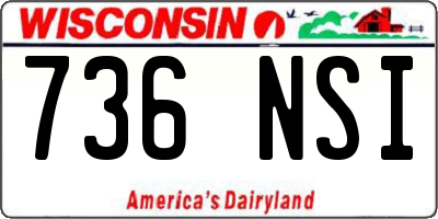 WI license plate 736NSI