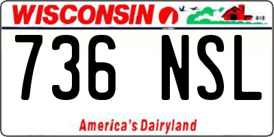 WI license plate 736NSL