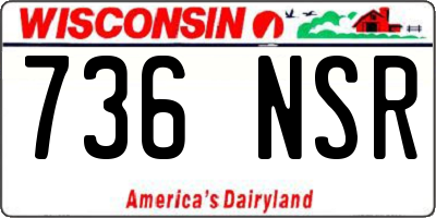 WI license plate 736NSR