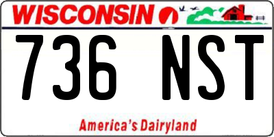 WI license plate 736NST
