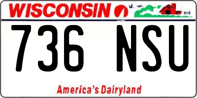 WI license plate 736NSU
