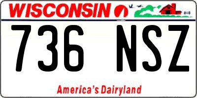 WI license plate 736NSZ