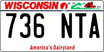 WI license plate 736NTA