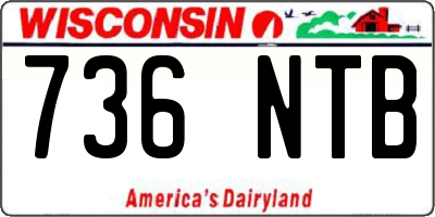 WI license plate 736NTB