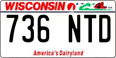 WI license plate 736NTD