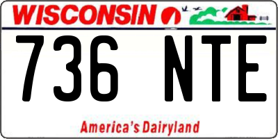 WI license plate 736NTE