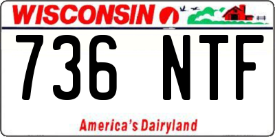 WI license plate 736NTF