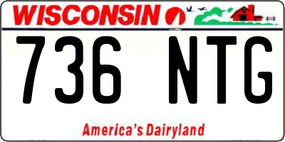 WI license plate 736NTG