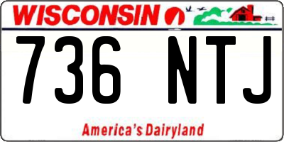 WI license plate 736NTJ