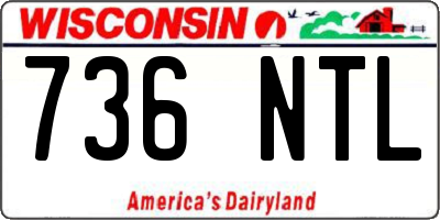 WI license plate 736NTL